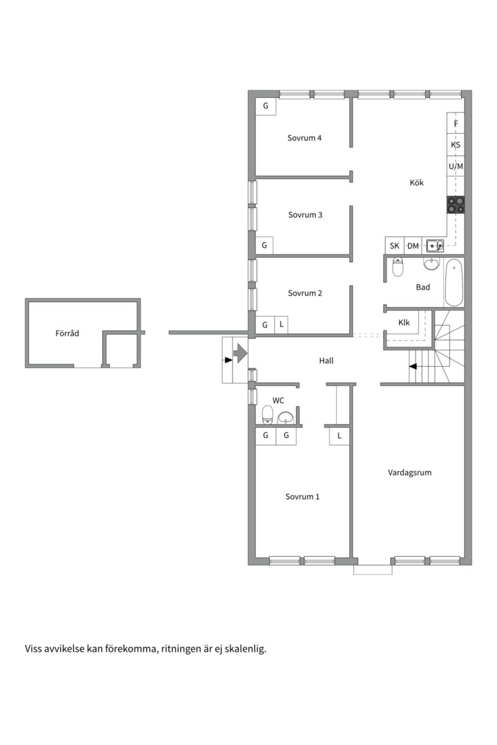Planlösning från Stackmästarvägen 17, Såld i Valsätra, Uppsala