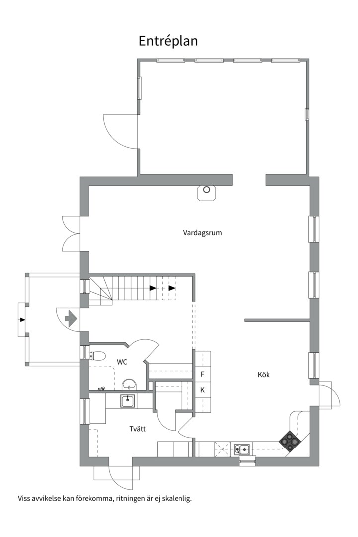 Planlösning från Ramsta-Lund 77, Såld i Ramstalund, Uppsala
