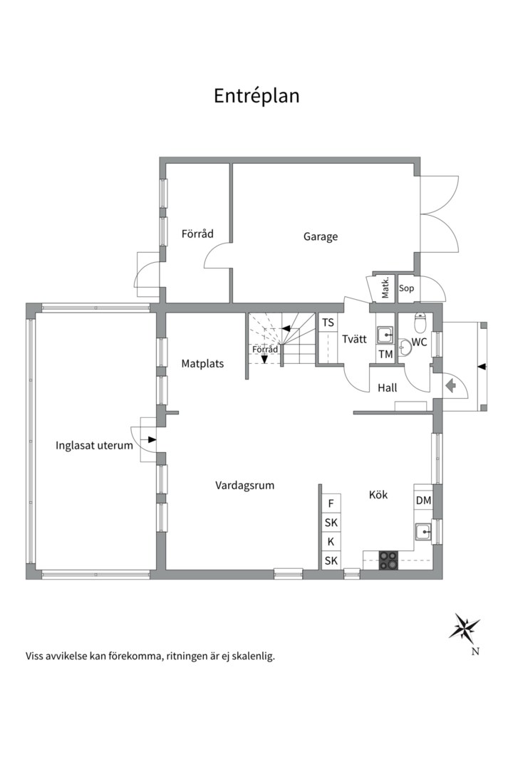 Planlösning från Furugatan 11 B, Såld i Fålhagen, Uppsala