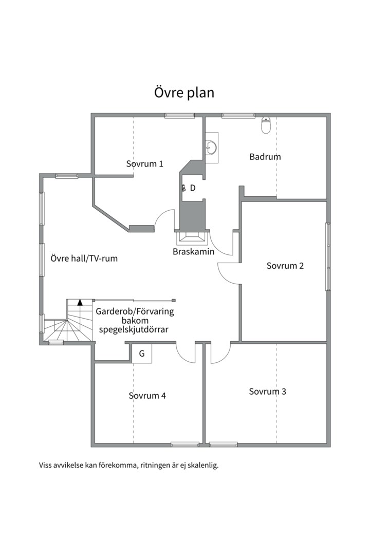 Planlösning från Simtuna Berga 3, Såld i Fjärdhundra, Enköping