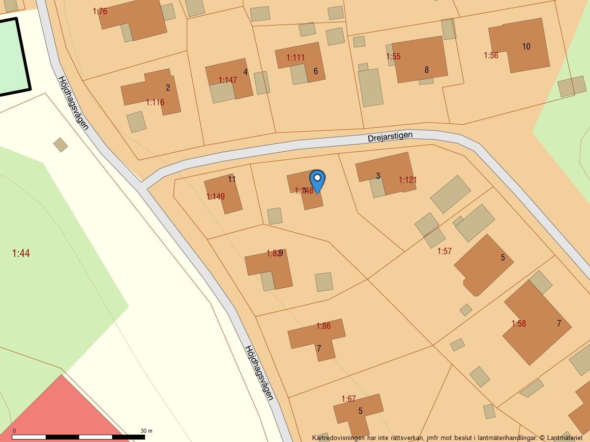 Fastighetskarta Drejarstigen 1.
