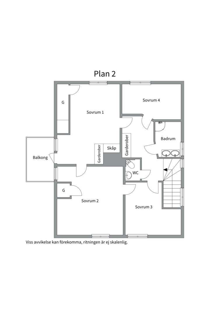 Planlösning från Sunnerstavägen 42B, Såld i Sunnersta, Uppsala
