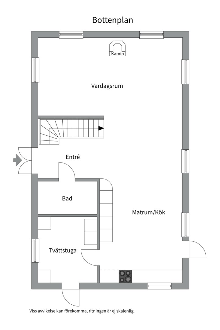 Planlösning från Snesholm 222, Såld i Morgongåva, Heby