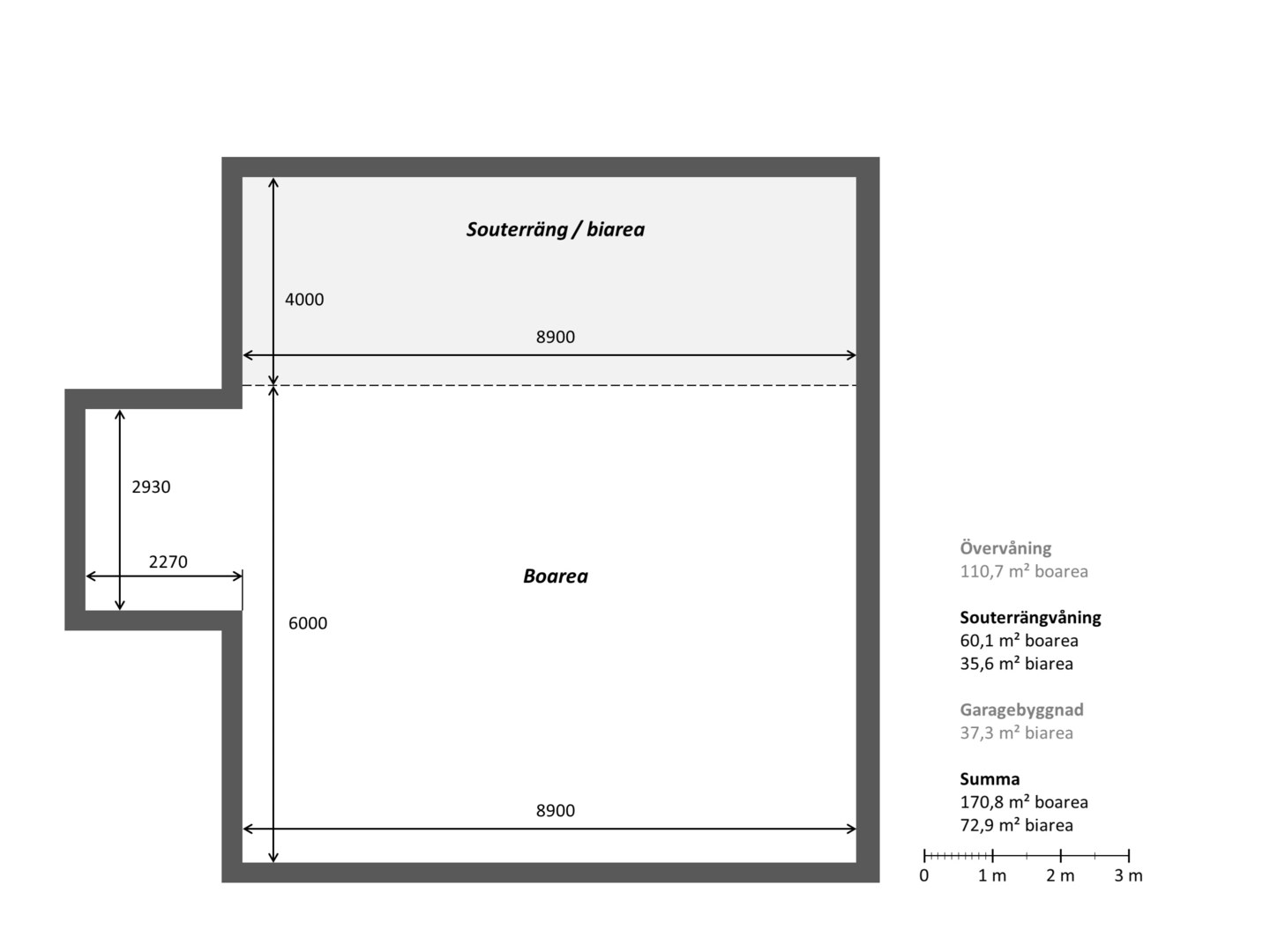 Planlösning från Mariehällsvägen 26, Såld i Ektorp, Nacka