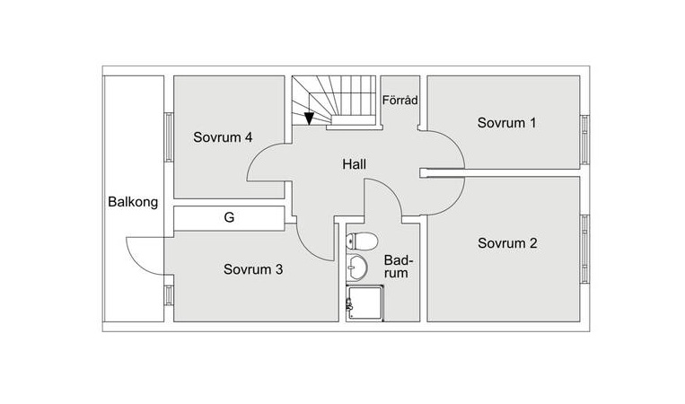 Planlösning från Mjärdgatan 8, Kommande i Fiskarhöjden - Saltsjöbaden, Nacka