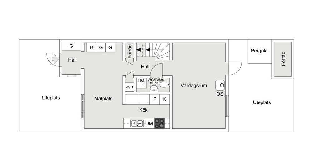 Planlösning från Mjärdgatan 8, Kommande i Fiskarhöjden - Saltsjöbaden, Nacka