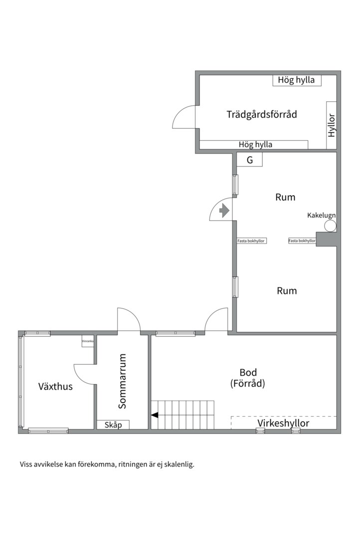 Planlösning från Vattgårdsvägen 18, Såld i Storvreta, Uppsala