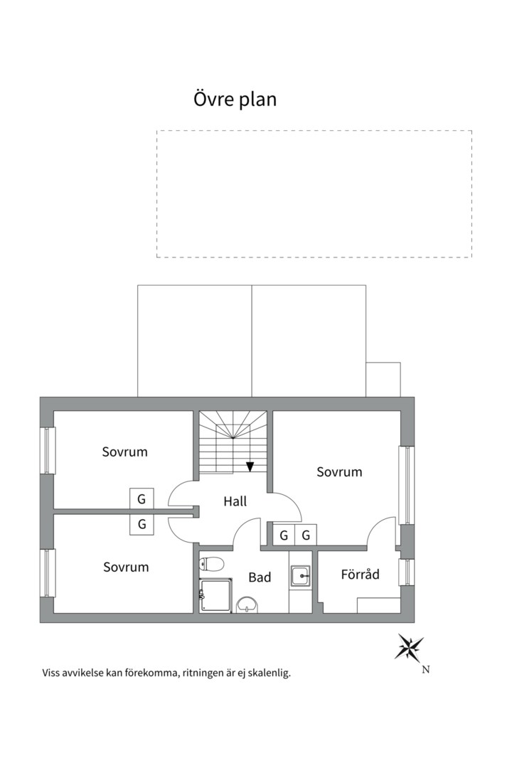 Planlösning från Gnejsvägen 10, Såld i Til, Sigtuna