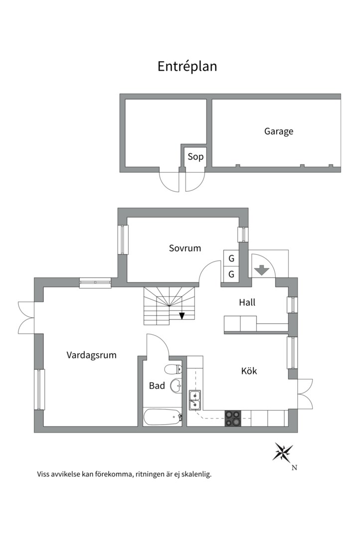 Planlösning från Gnejsvägen 10, Såld i Til, Sigtuna