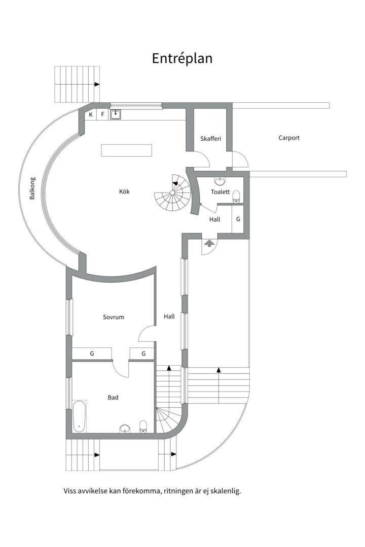 Planlösning från Magnevägen 3, Såld i Skuru, Nacka