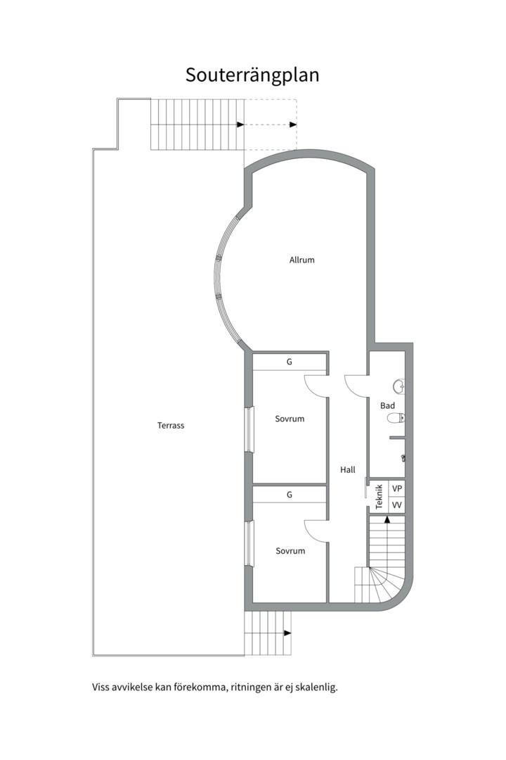 Planlösning från Magnevägen 3, Såld i Skuru, Nacka