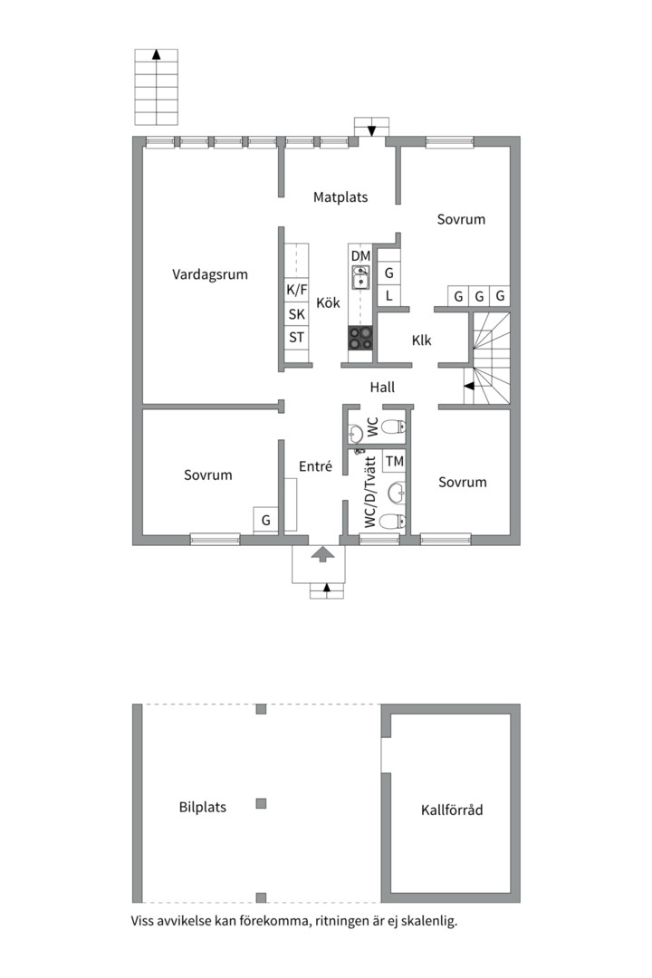 Planlösning från Arkitektvägen 58, Såld i Vänge, Uppsala