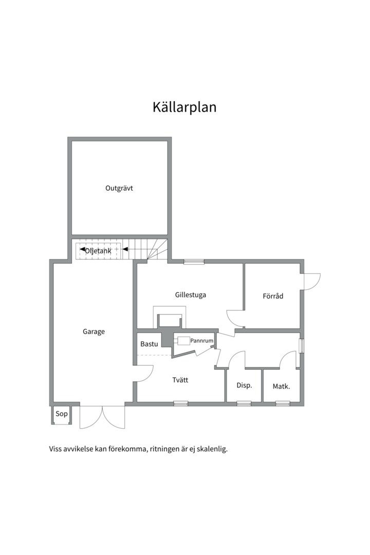 Planlösning från Gränsvägen 10, Såld i Lillängen, Nacka