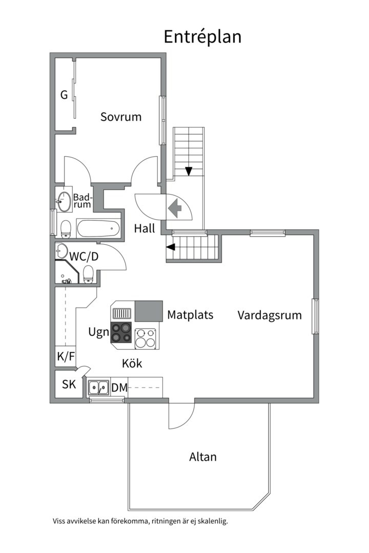 Planlösning från Skärgårdsvägen 118, Såld i Mörtnäs, Värmdö