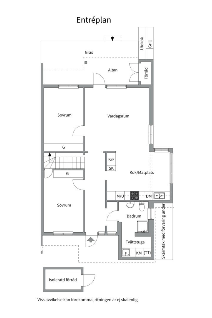 Planlösning från Storholmsvägen 418, Såld i Östra Orminge, Nacka