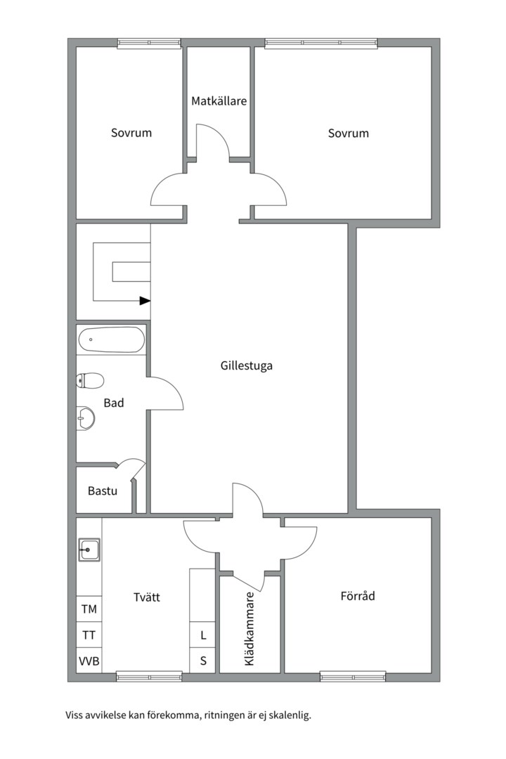 Planlösning från Blomstervägen 7, Såld i Sunnersta, Uppsala