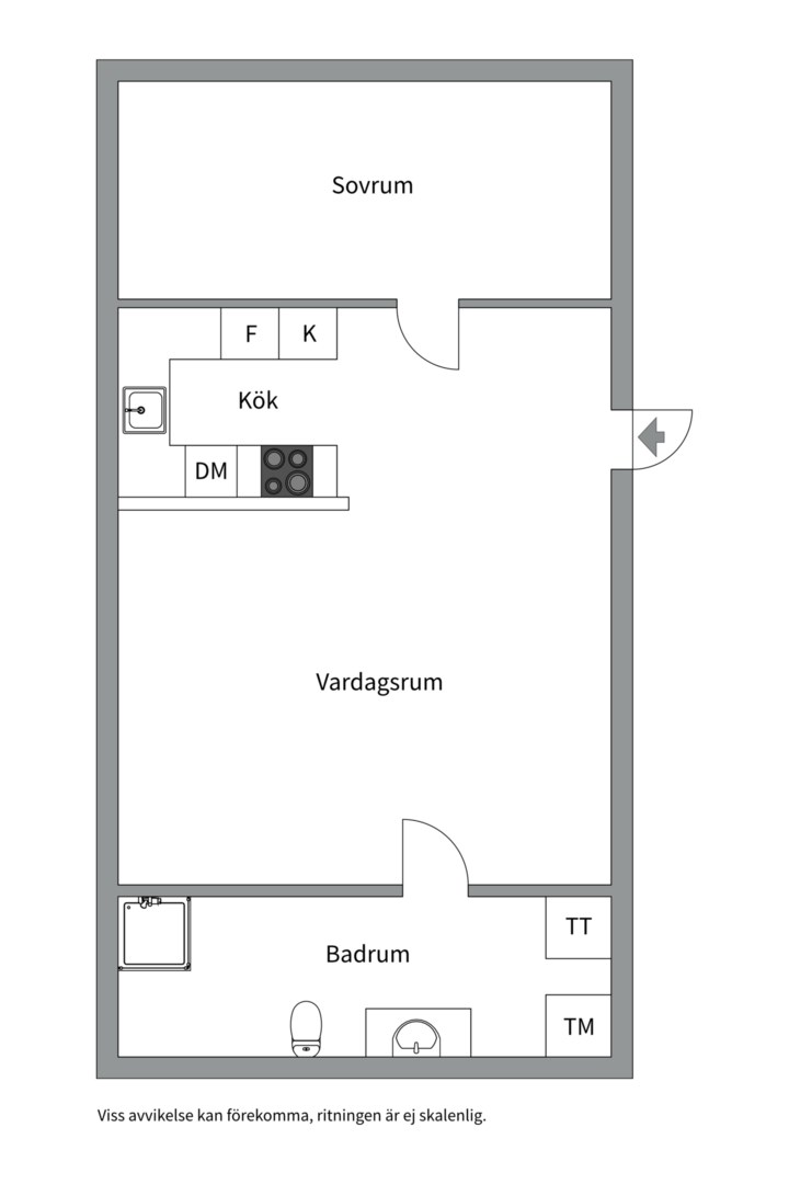 Planlösning från Örkälla 50, Såld i Skyttorp, Uppsala