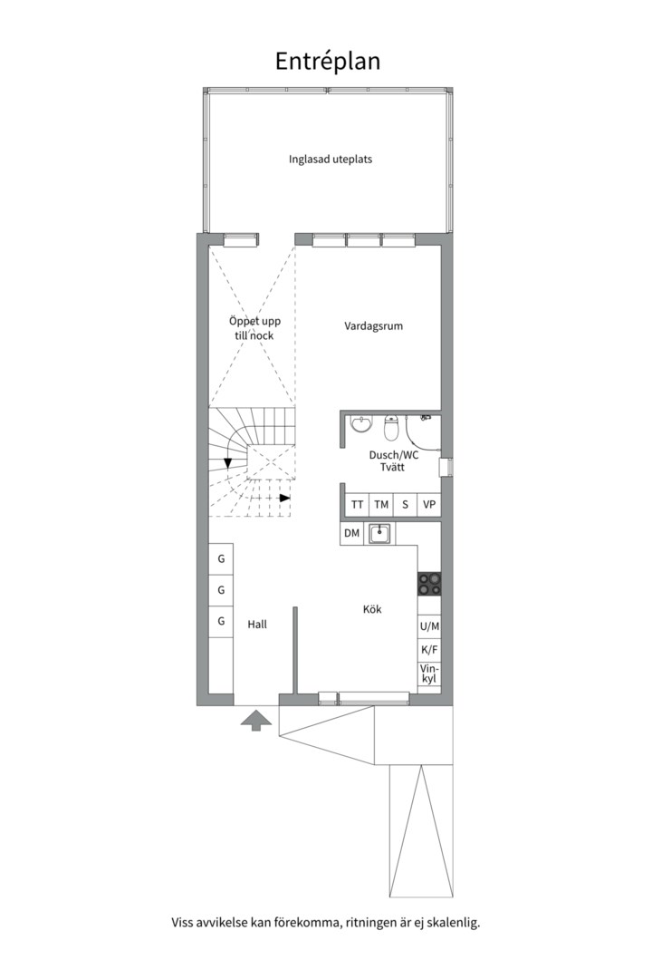 Planlösning från Bernadottestigen 8, Såld i Valsätra, Uppsala