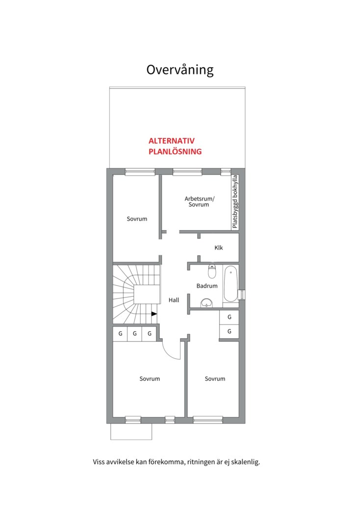 Planlösning från Bernadottestigen 8, Såld i Valsätra, Uppsala