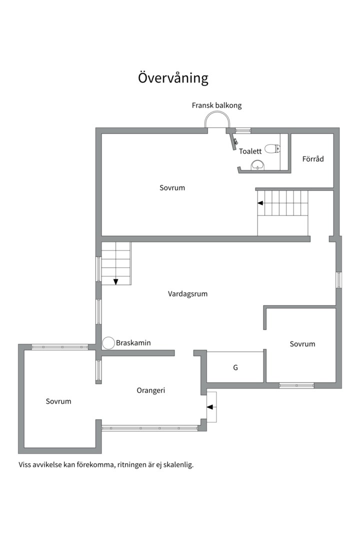 Planlösning från Eriksviksvägen 14, Såld i Eriksvik, Nacka