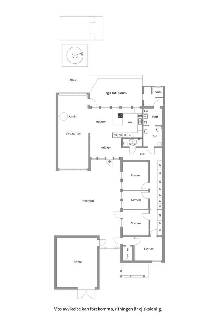 Planlösning från Barkarö Bygata 287, Såld i Barkarö, Västerås