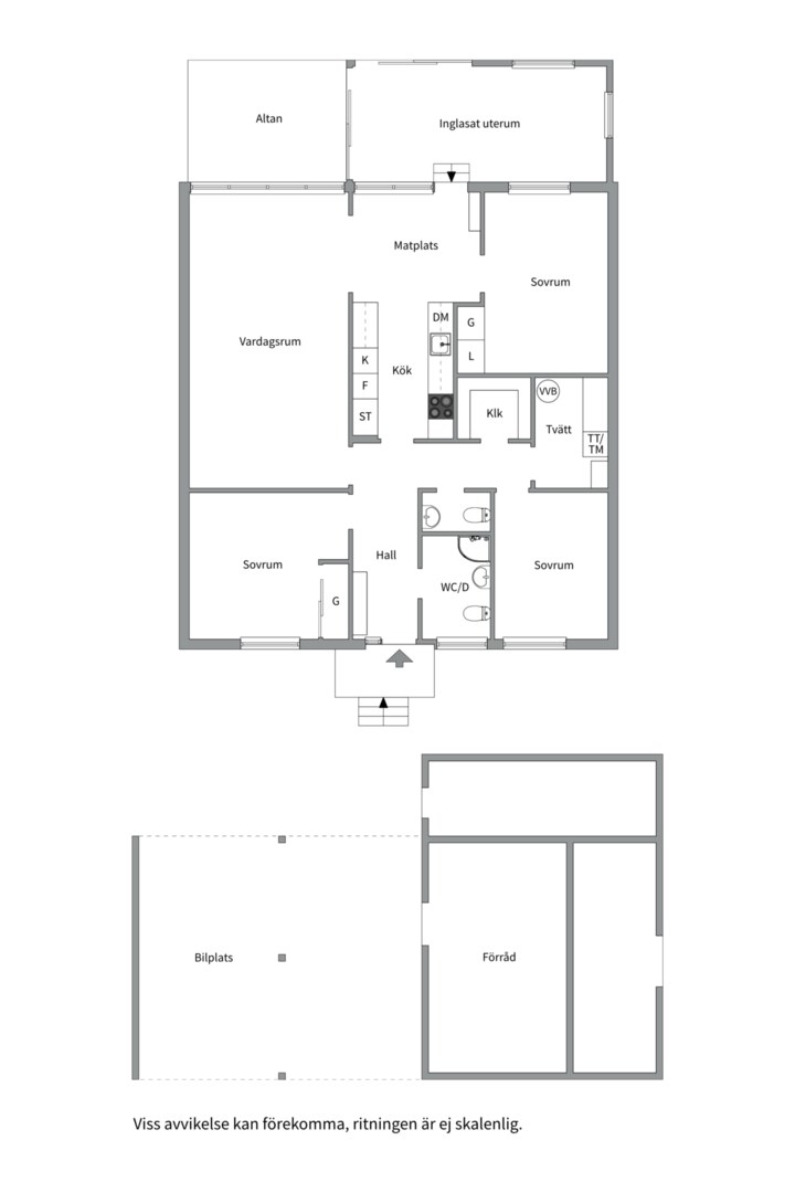 Planlösning från Arkitektvägen 28, Såld i Vänge, Uppsala