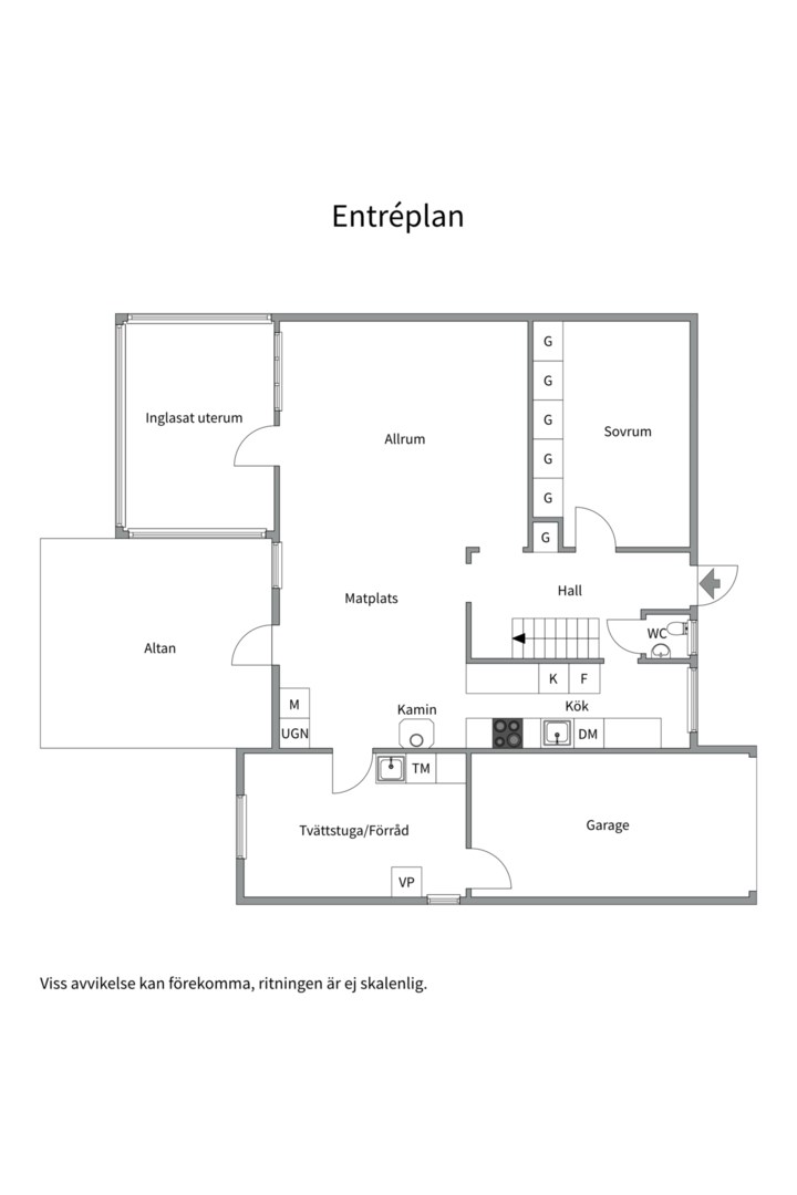 Planlösning från Vitsippevägen 6, Såld i Hemmesta, Värmdö