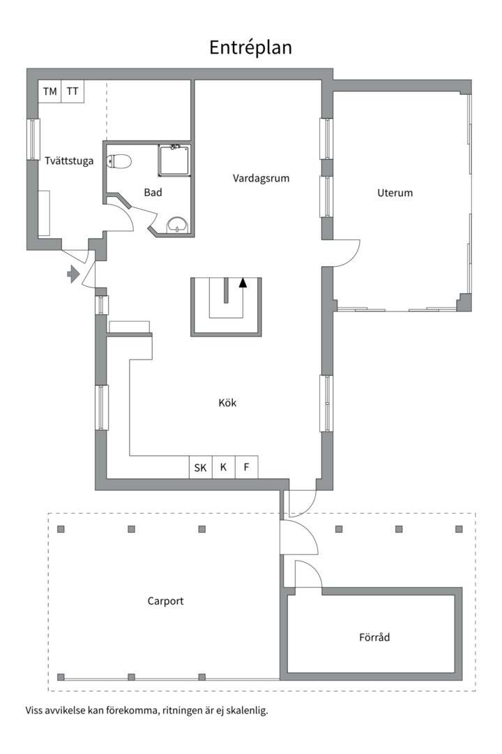 Planlösning från Jan Eriks väg 14D, Såld i Storvreta, Uppsala