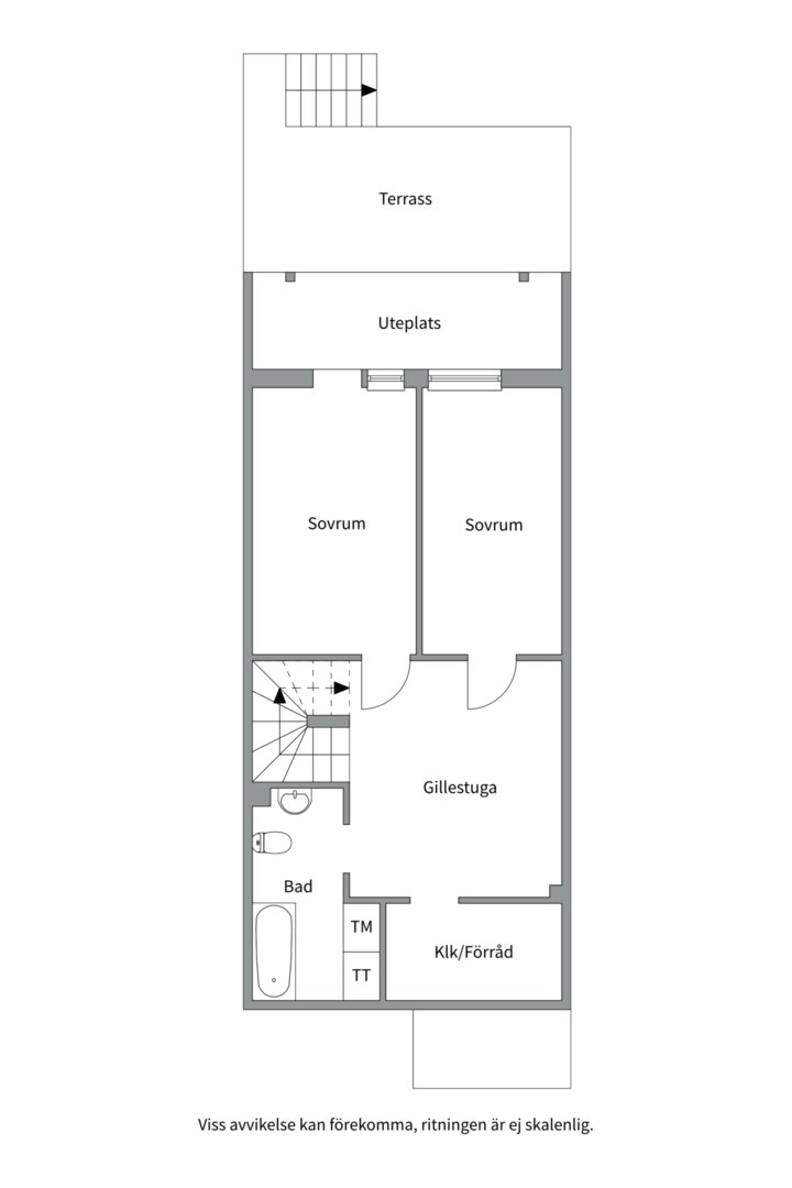 Planlösning från Storholmsvägen 390, Såld i Östra Orminge, Nacka