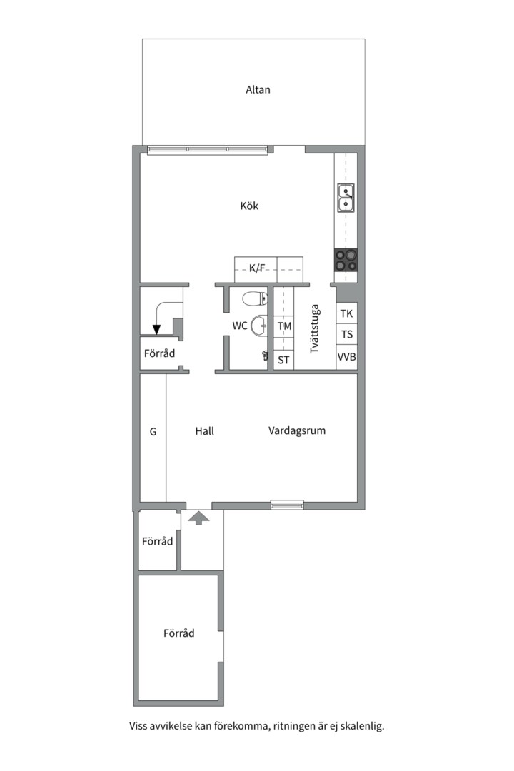 Planlösning från Markegångsvägen 11D, Såld i Storvreta, Uppsala