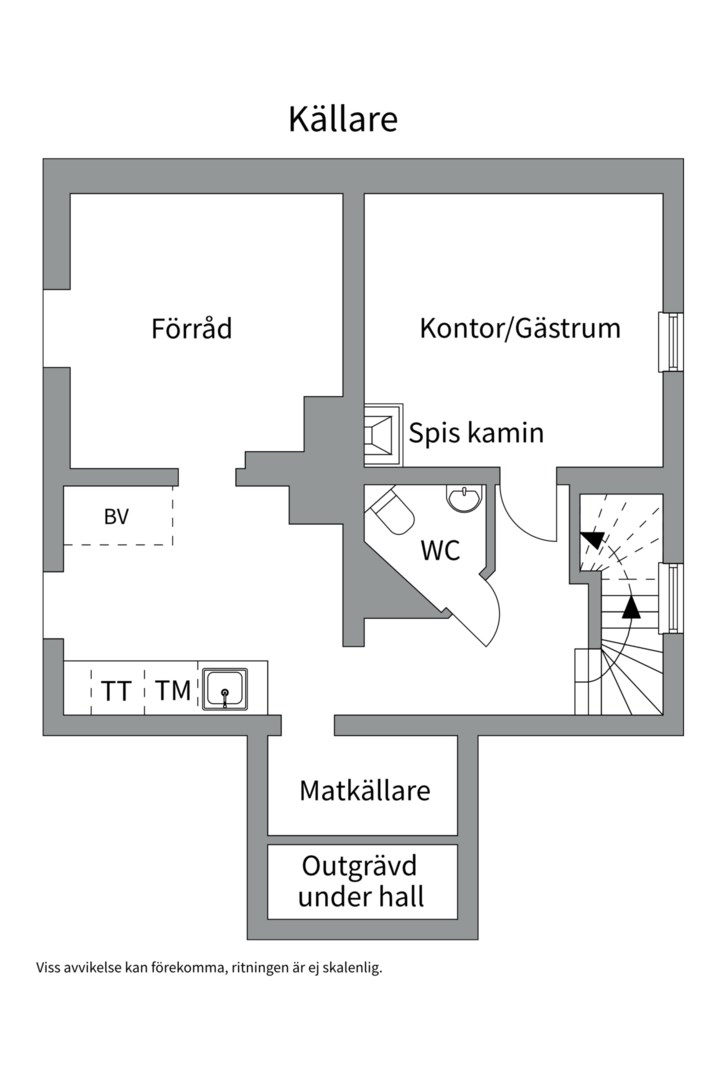 Planlösning från Södra Billstagatan 21, Såld i Billsta, Västerås