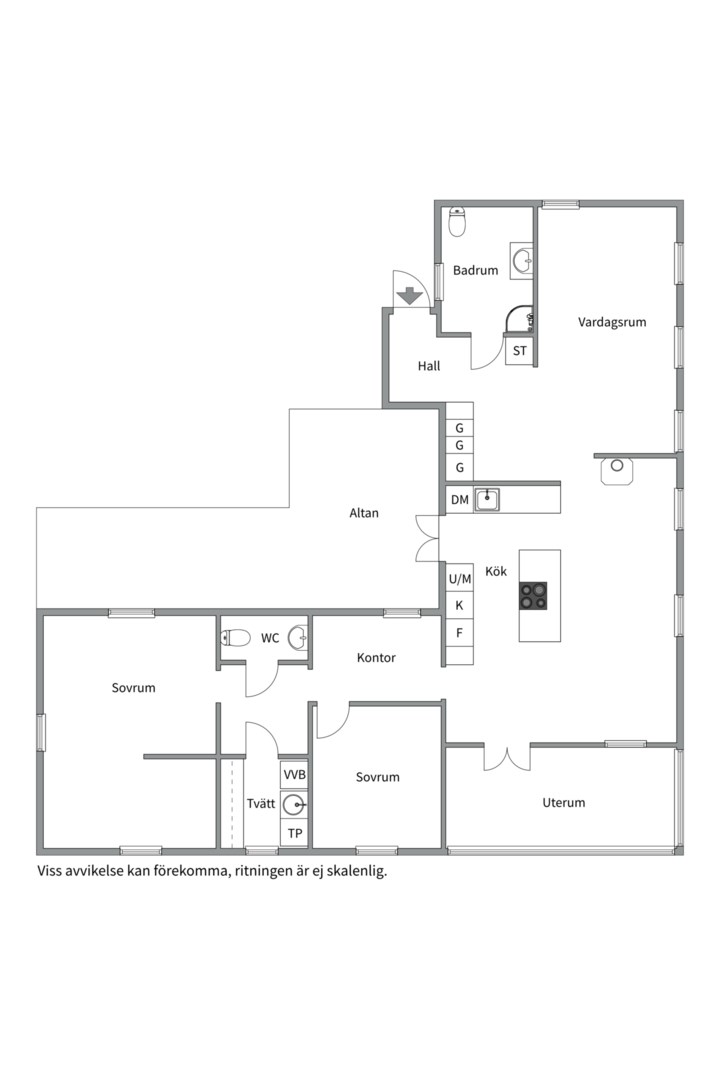 Planlösning från Södra Kopparmoravägen 25, Såld i Södra kopparmora, Värmdö