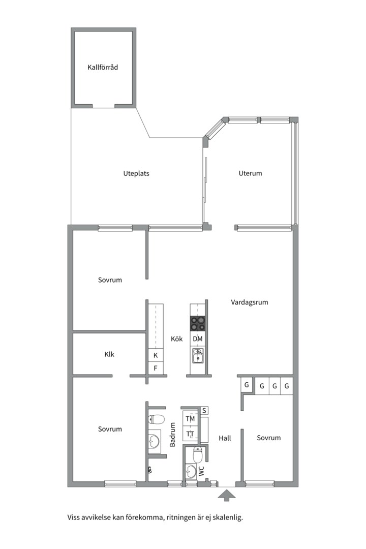 Planlösning från Infanterigatan 49, Såld i Viksäng, Västerås