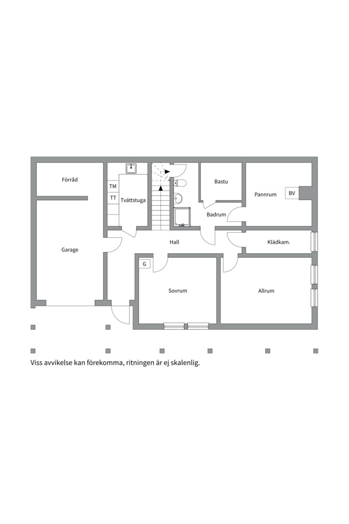 Planlösning från Åsavägen 4, Såld i Eknäs, Nacka