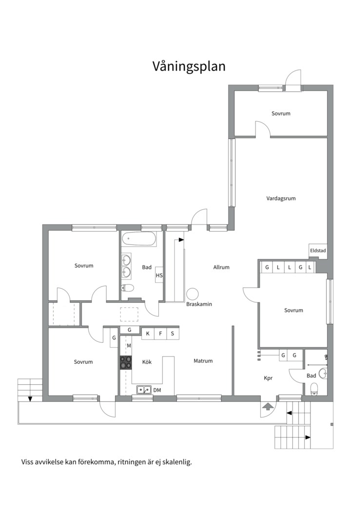 Planlösning från Åsavägen 4, Såld i Eknäs, Nacka