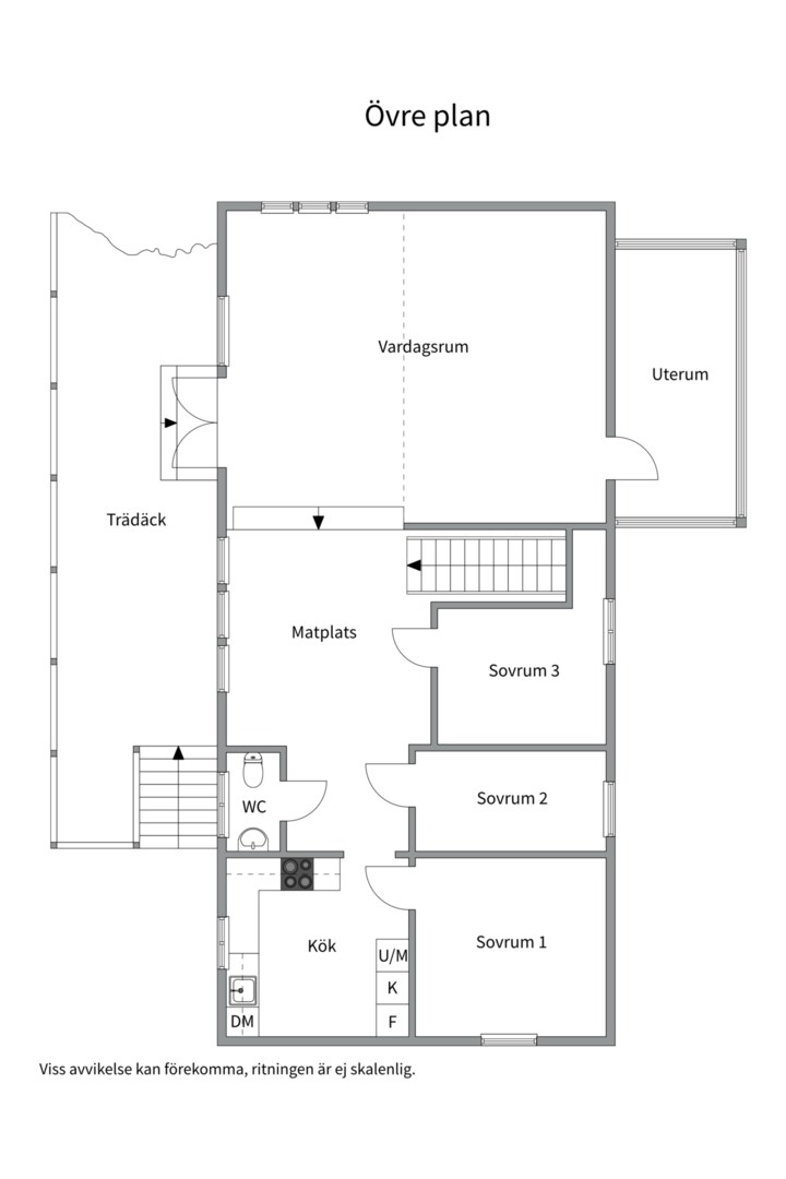 Planlösning från Gubbdalsvägen 10, Såld i Ingarö - Långvik, Värmdö