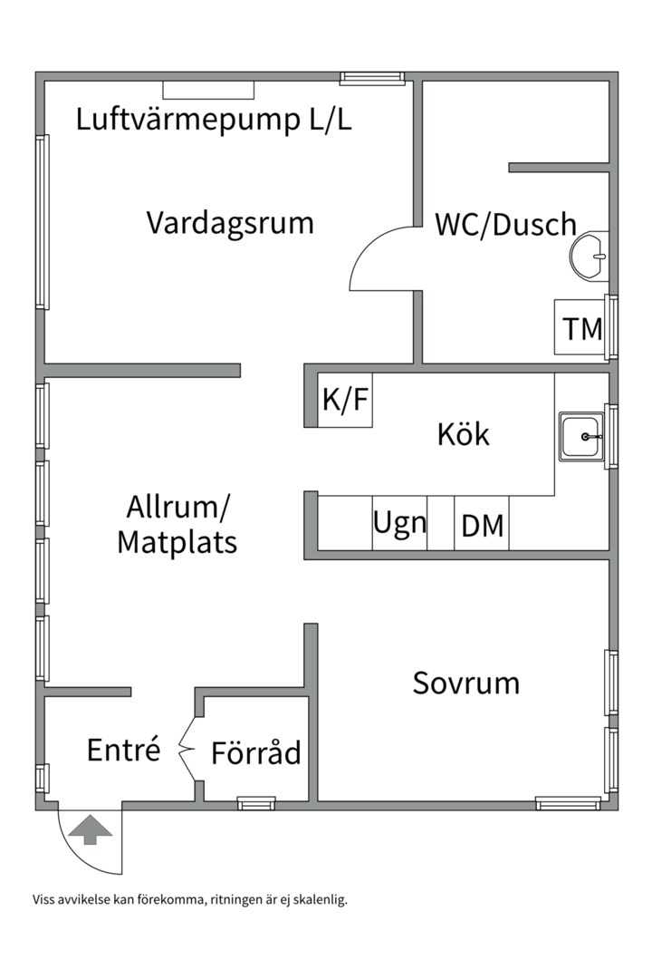 Planlösning från Sergelvägen 36, Till salu i Hasseludden, Nacka