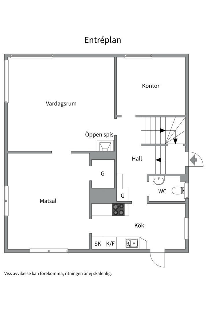 Planlösning från Storgatan 34, Kommande i Heby, Heby