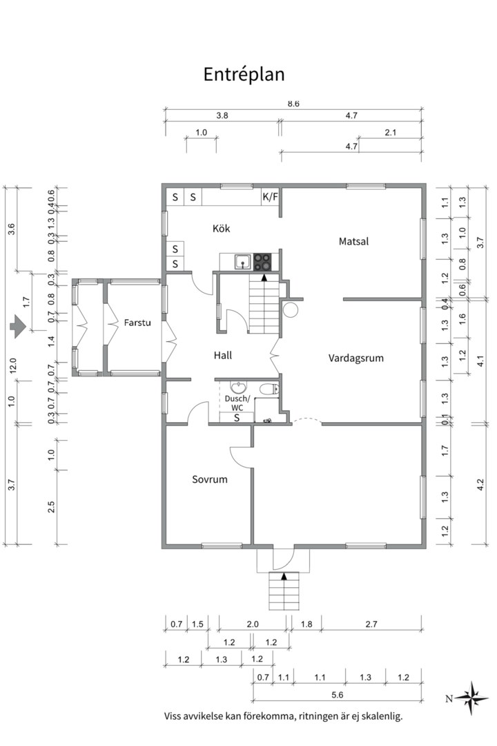 Planlösning från Gamla Uppsala 302, Såld i Gamla Uppsala, Uppsala