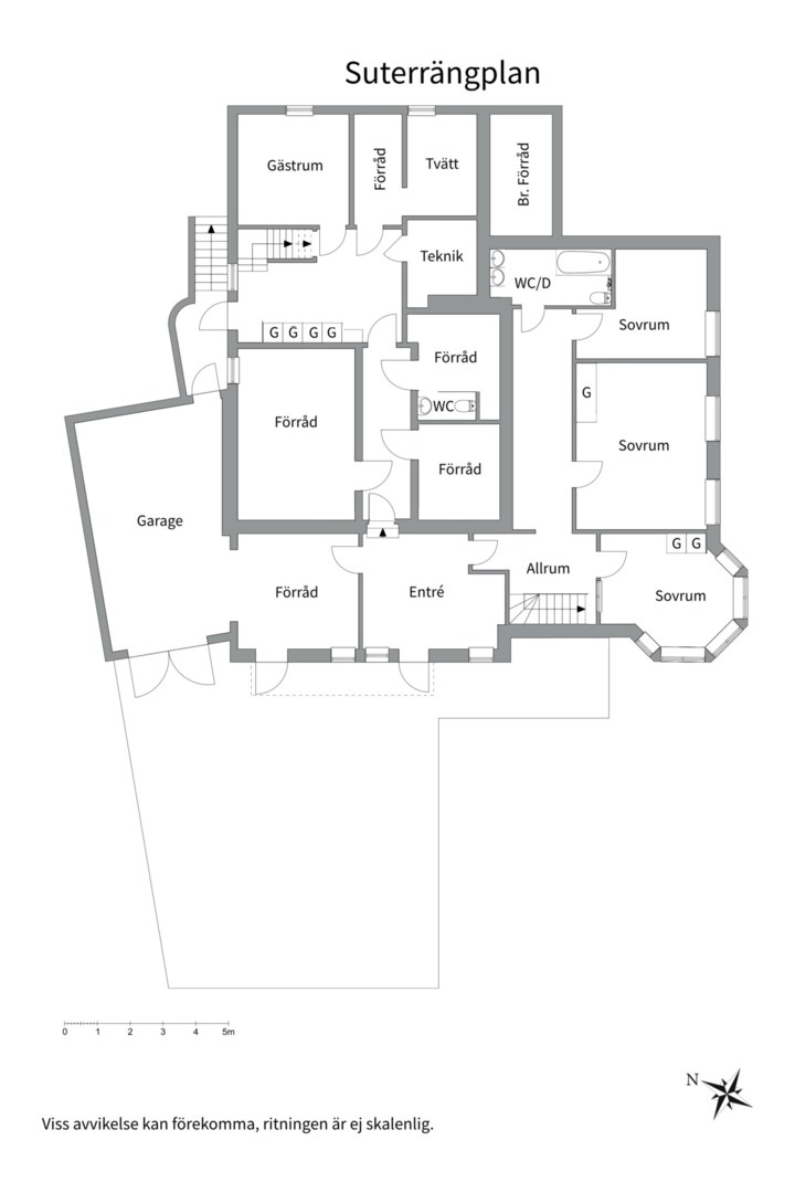 Planlösning från Skogsvägen 1, Kommande i Örsundsbro, Enköping