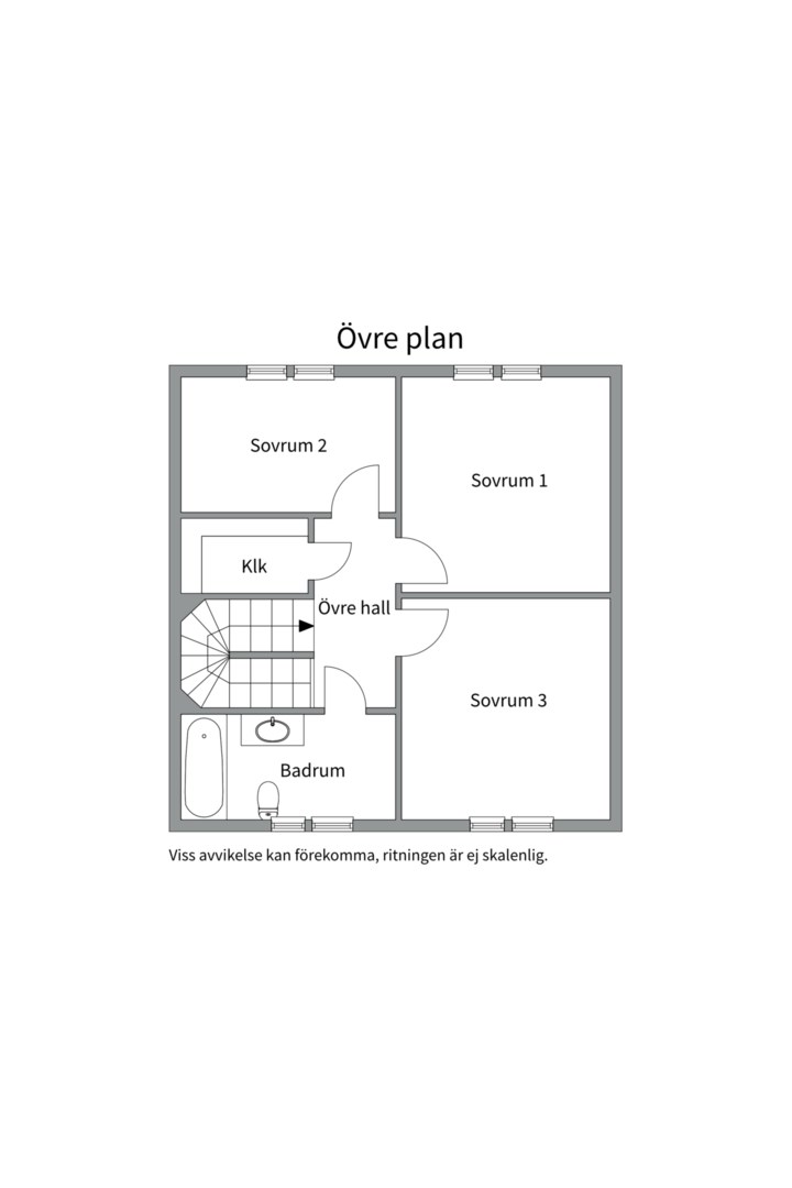 Planlösning från Lövsångarvägen 3, Såld i Ösbydalen, Värmdö