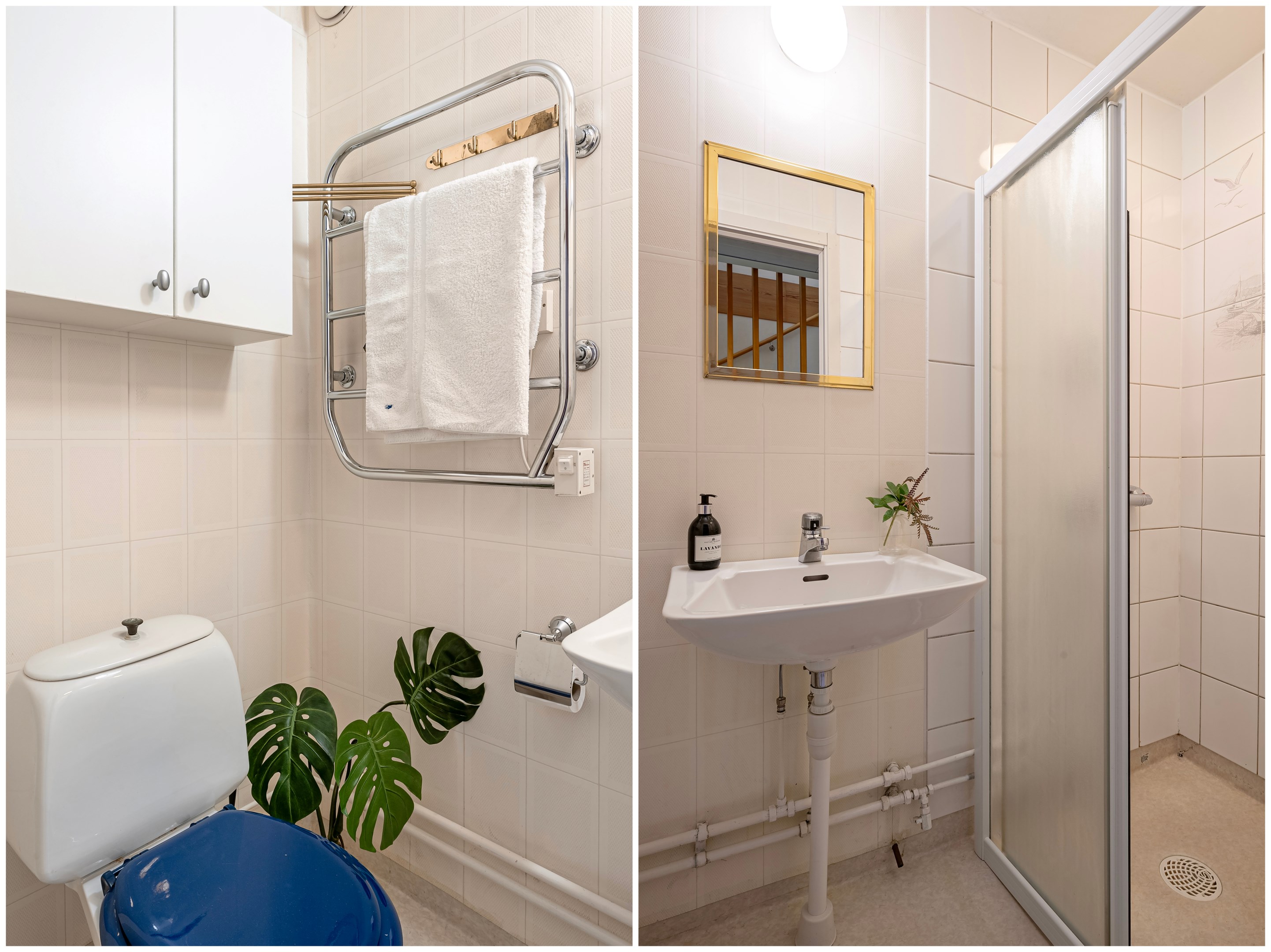 Badrum med dusch - entréplan