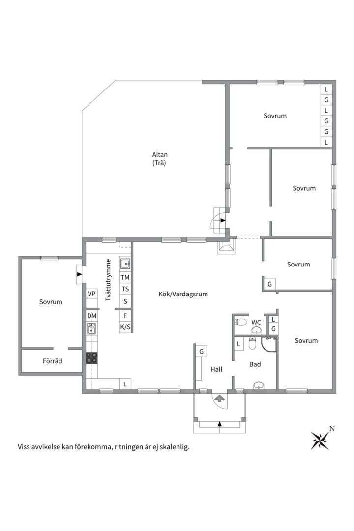 Planlösning från Frötuna 15, Såld i Karby Lindbacken, Uppsala