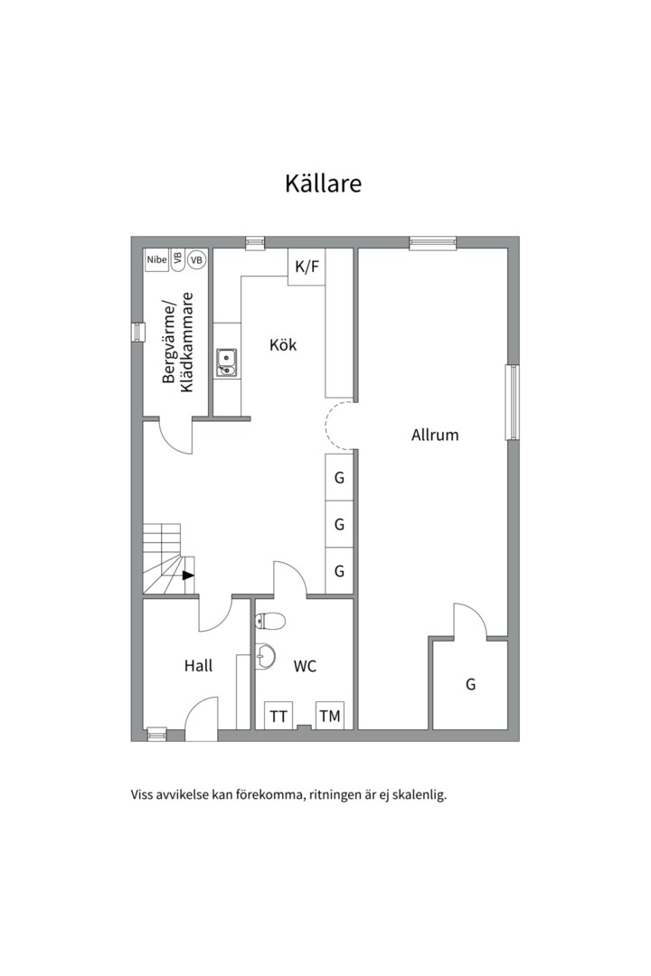 Planlösning från Lokevägen 1, Såld i Norra Lännersta, Nacka
