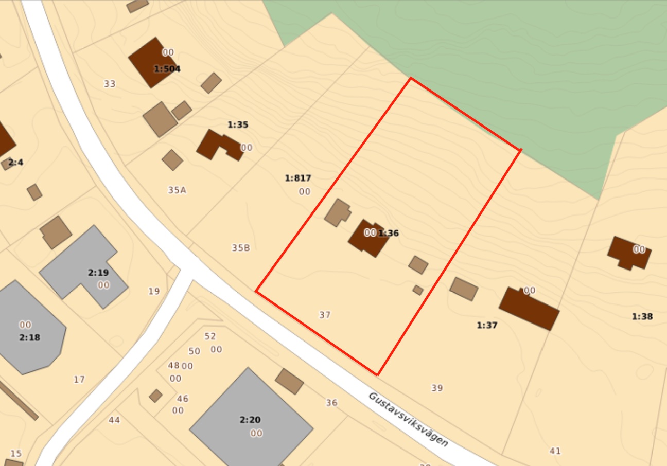 Bostadsbild från Gustavsviksvägen 37, Såld i Gustavsvik, Nacka