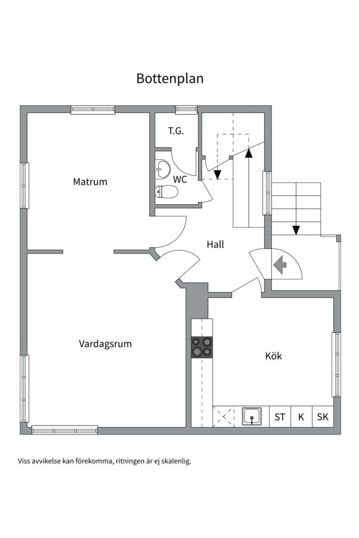 Planlösning från Salavägen 37, Såld i Järlåsa, Uppsala