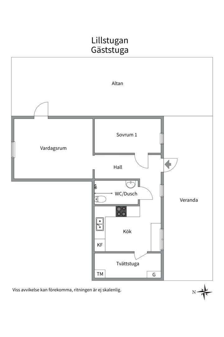 Planlösning från Jumkils-Björnarbo Norrbo 40, Såld i Jumkil, Uppsala