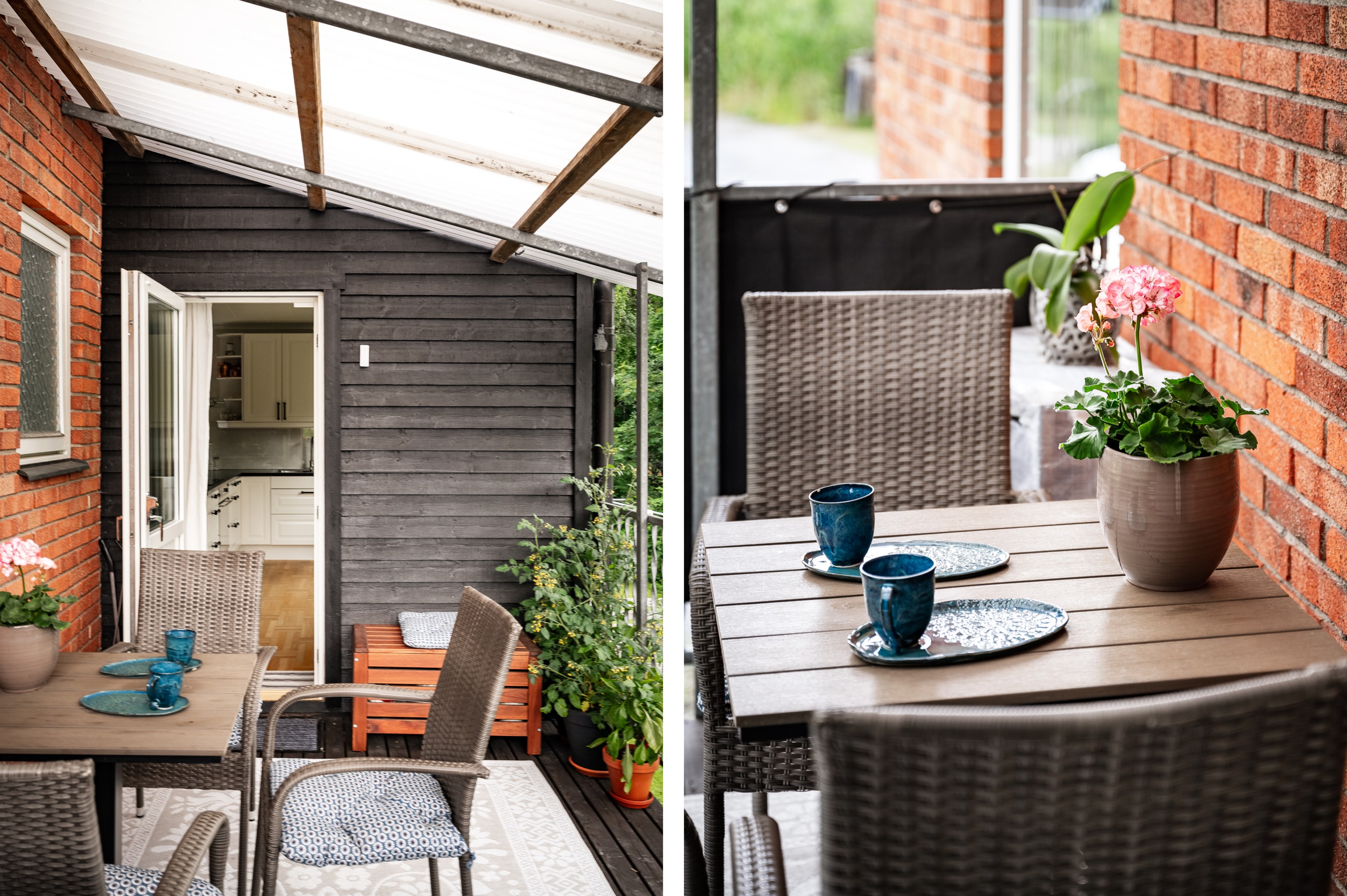 Balkong utanför köket