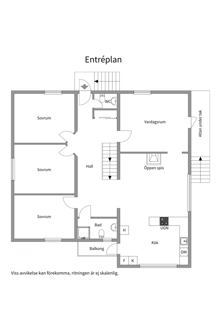 Planlösning från Värmdövägen 37, Såld i Torsby, Värmdö