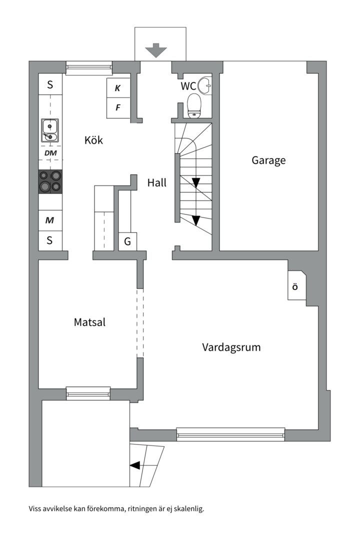 Planlösning från Dybecksgatan 7A, Såld i Skallberget, Västerås